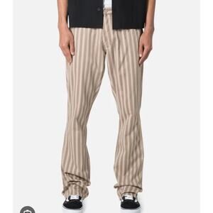 New MNML striped flare pants brown size 28